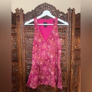 Vintage INC International Concepts Pink Paisley Women's Top Y2K